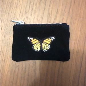 Black butterfly coin purse/wallet